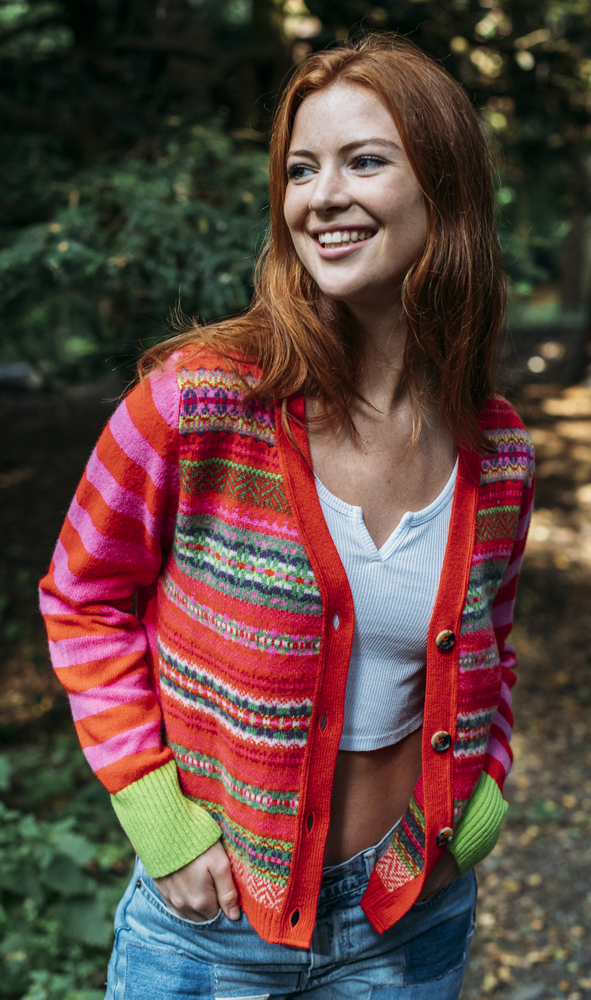 Stobo Fairisle Vee Cardigan (C4314)