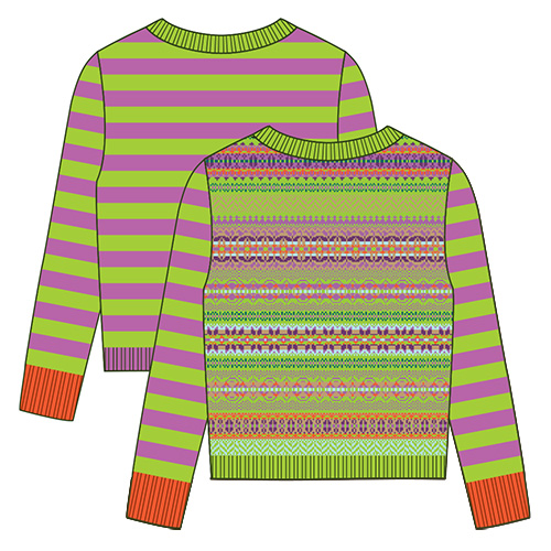 Stobo Fairisle Sweater (Reversible) (P4312)